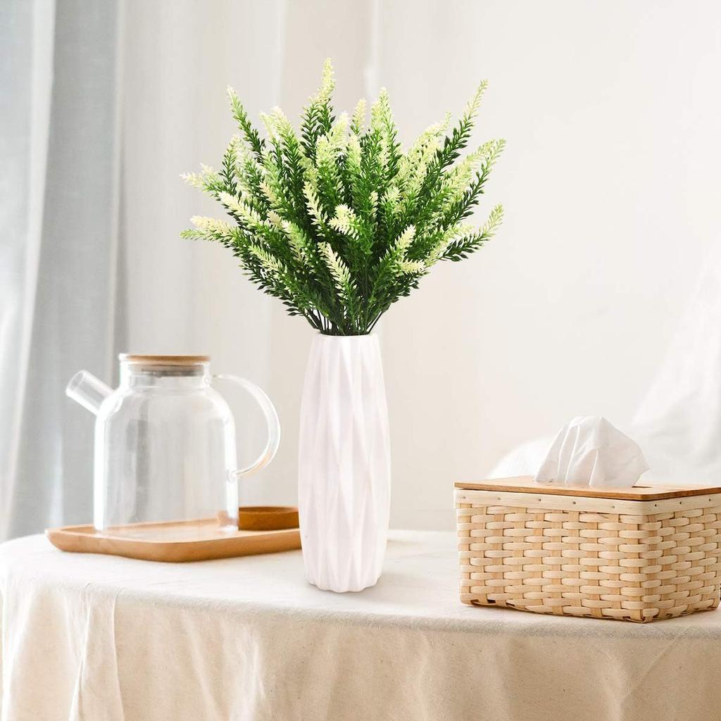 Artificial Green Plant Fake Flower Lavender Simulated Green Plant Home Decoration Plant Outdoor Pastoral Style Bundle