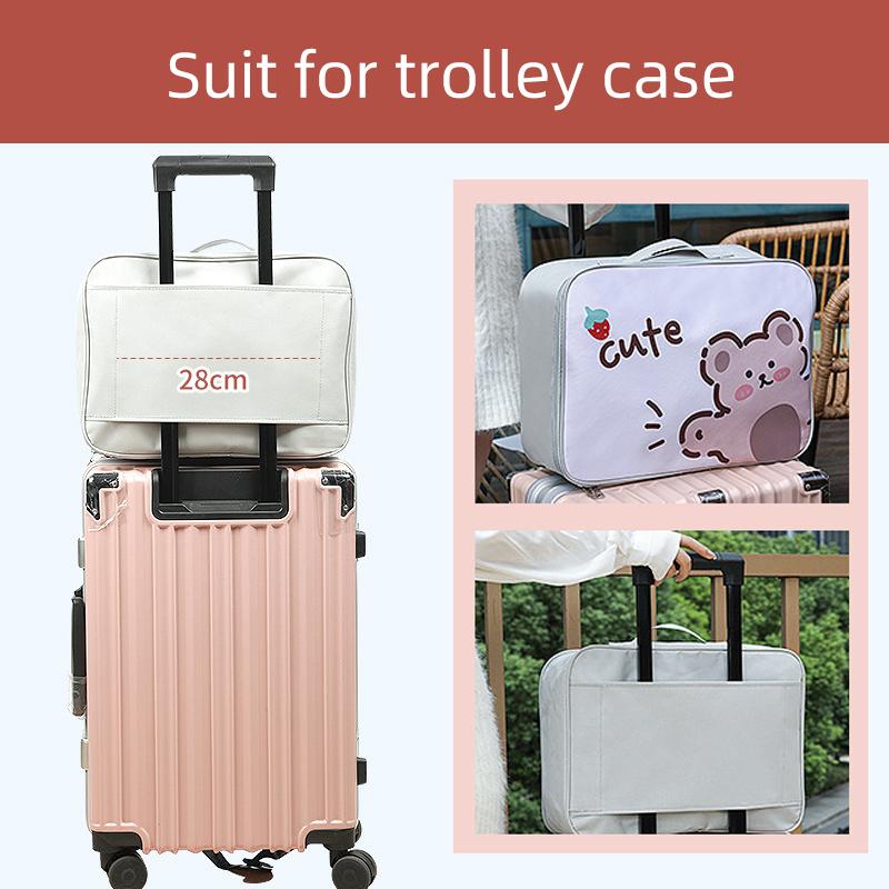 Cartoon Travel Bag Large-capacity Cosmetic Clothing Storage Bag Cute Cartoon Printing Wear-resistant Portable Outdoor Travel Bag