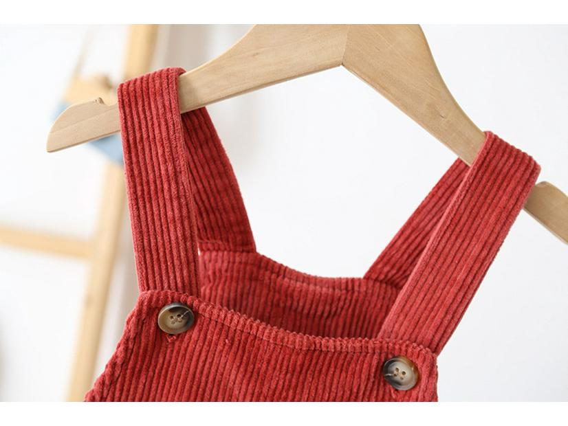 Cross2026 Kids' Corduroy Overalls - Korean Style for 0-3 Years, Versatile Spring/Autumn Wear