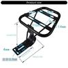 Motorcycle Rear Cargo Basket Rack Elecric Bicycles Trunk Tailstock Bracket Metal Frame for City Commutes and Short Trip