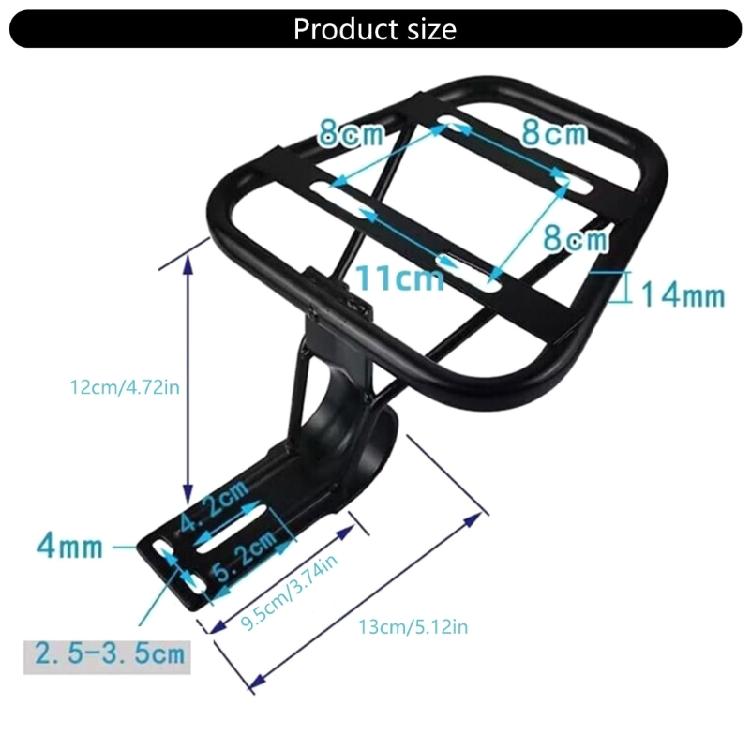 Motorcycle Rear Cargo Basket Rack Elecric Bicycles Trunk Tailstock Bracket Metal Frame for City Commutes and Short Trip