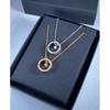 Diamond Patterned Classic Pattern Gold Material Necklace for Daily Wear, Men's and Women's Styles, Exquisite Craftsmanship, Free Shipping