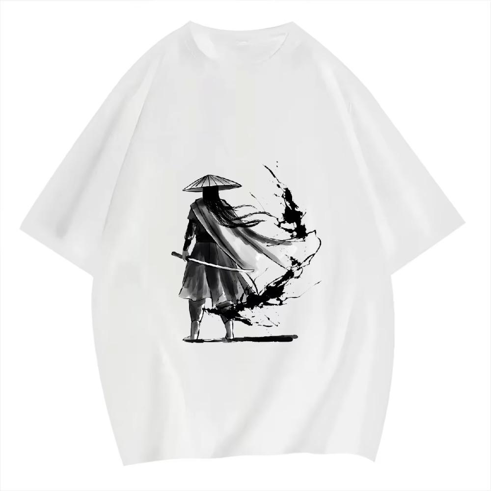 Men's 100% Cotton T Shirt Loose T-Shirts 2024 Breathable Y2K Tops Hippie Clothes Streetwear Harajuku Short Sleeve Tee