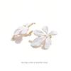 Elegant Minimalist White Petal Earrings: No-Piercing High-End Ear Clips for Women
