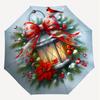 1PC Christmas Lantern BirdAutomatic Open/Close Umbrella with Windproof, 8-Rib Sturdy Canopy, Durable Ribs, Fashionable Design, Outdoor Accessory, Fun