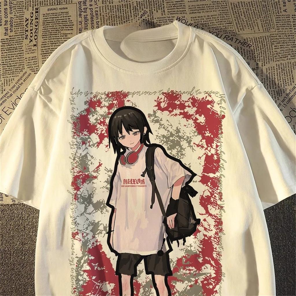 European and American Fashion Street Art Printed T Shirt Fashion Men and Women Explosion Short Sleeve Loose Versatile Top
