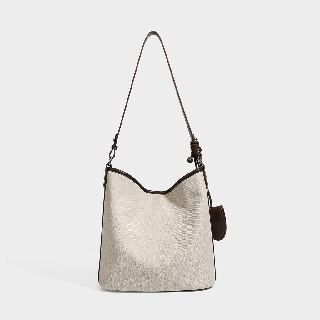 Fashion single shoulder armpit bag splicing large capacity portable women's bag high-end messenger bucket bag