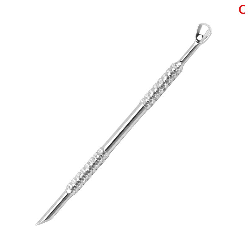 

Пушер для кутикулы из нержавеющей стали, двусторонний, фигурный, двухконцевой, лифтер для вросшего ногтя, ремувер, триммер, инструменты для ухода за ногтями для нейл-арта