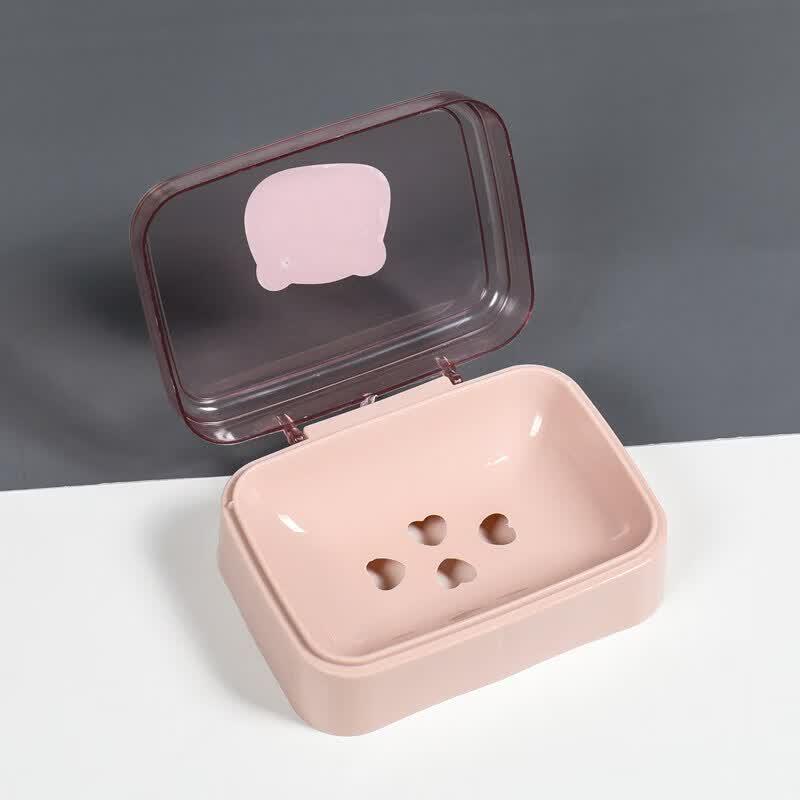 LIEI Portable Covered Draining Soap Box