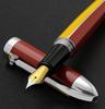 Xezo Visionary Brass and Aluminum Fountain Pen with a Fine Aspen Yellow and Red Hand Limited Edition of Classic Art Deco Color Body Nib. Drawer. 500,