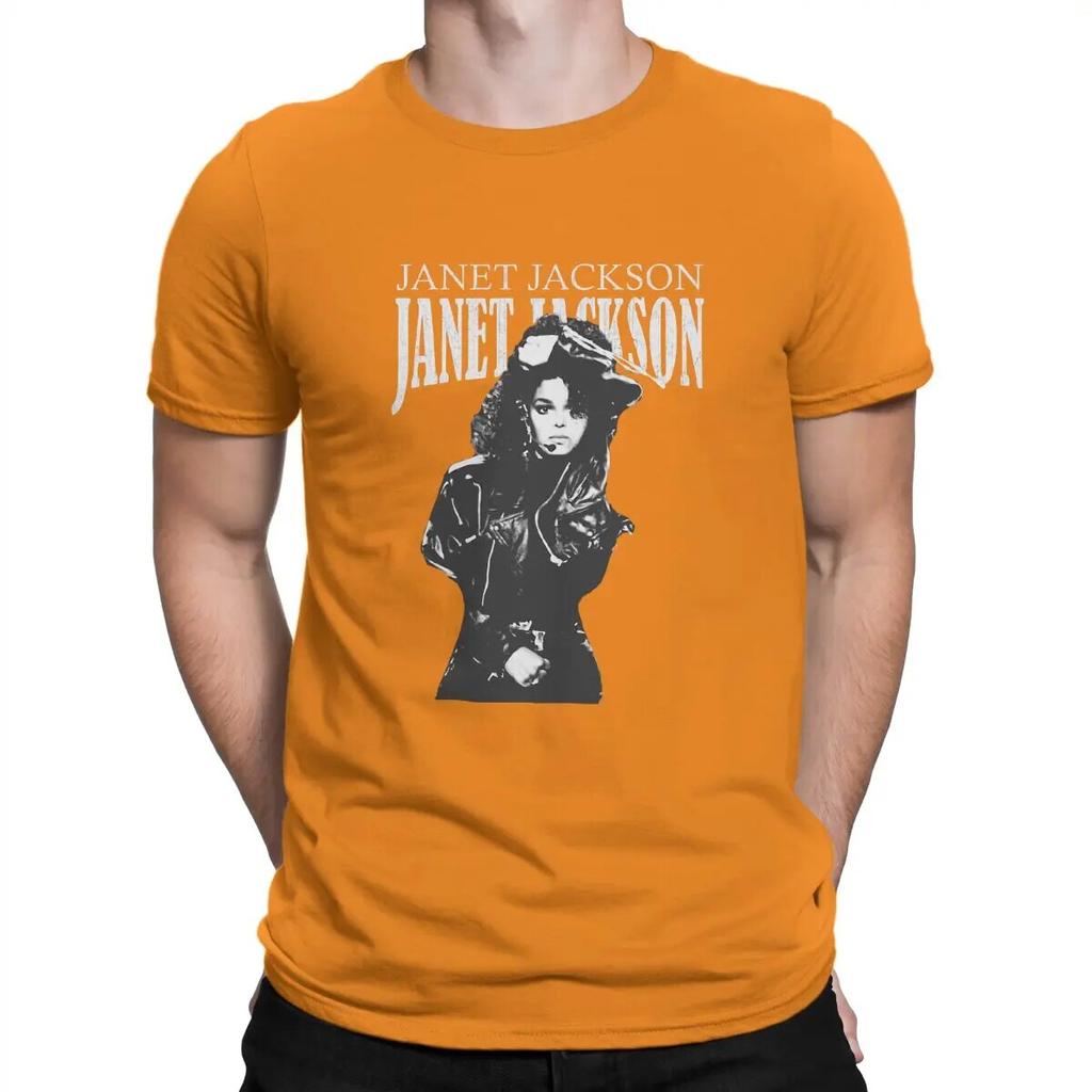 Unisex's Singers And Actors In The American Pop Music Industry T Shirt Janet Jackson Czysta bawełna Ubrania Nowość Krótki rękaw