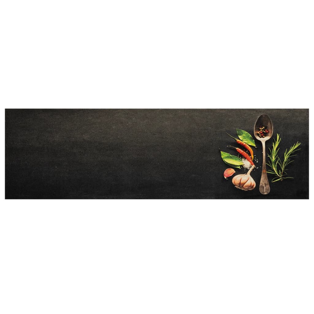 Kitchen Rug Washable Spice Pattern 45 x 150 cm Velvet