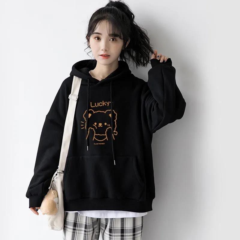 2025 Korean Style Unisex Cotton Hoodie: Trendy, Loose Fit for Spring, Autumn, Winter