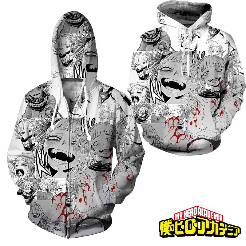 Anime Himiko Toga Unisex Hoodie Sweatshirt Jacket Cosplay Coat