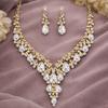 Sparkling Rhinestone Jewelry Set Shining Bridal Jewelry Set  Bride Accessories