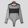 INCERUN Muži prohlédnou Slim Tops Mesh bodysuits
