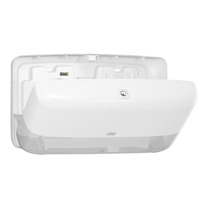 Tork elevation twin mini jumbo distributeur de papier toilette plastique blanc