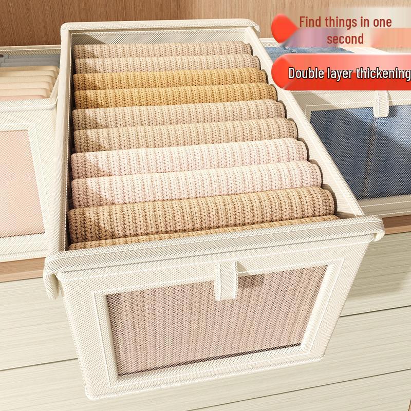 Thickened Mildew-Proof Flip-Top Wardrobe Storage Bin for Foldable Clothes