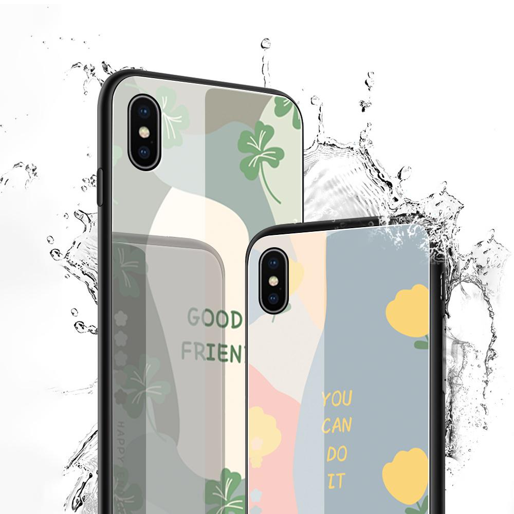 Tempered Glass Phone Case For iPhone 11 12 13 14 15 16 17 Redmi 10 12 14C Note10 Note14 Xiaomi 11Lite PocoC75 Soft Edge Shockproof Smooth Shell