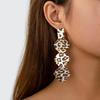 Orecchini Lunghi con Nappa Stampa Leopardata per Donna
