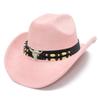 European and American Retro Ethnic Style Suede Top Hat Fashion Big Eaves Western Cowboy Hat Personalized Bull Head Tibetan Jazz Hat