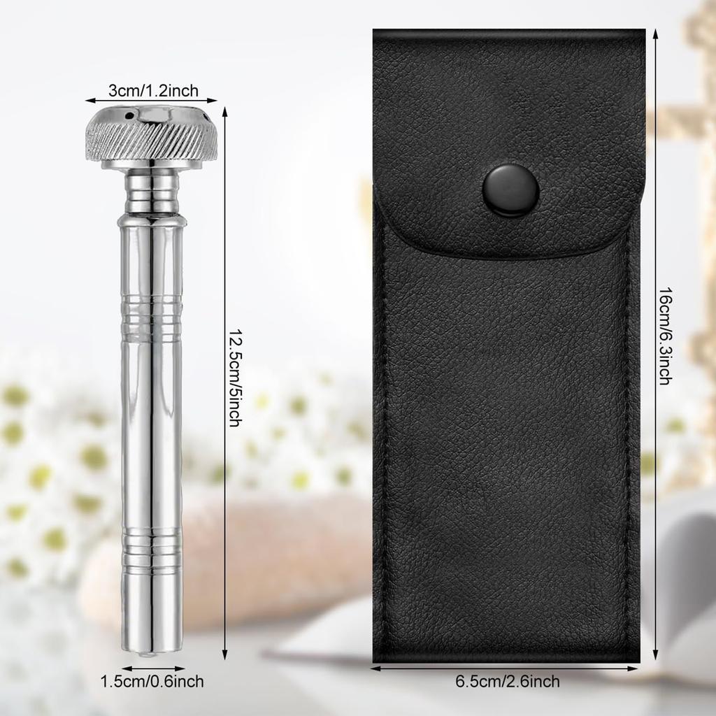 Portable Christian Holy Water Dispenser Holy Water Container with Leather Pouch for Blessings and Rituals Individual