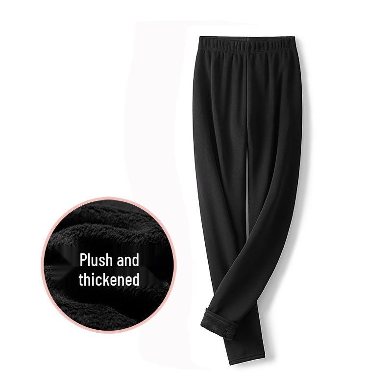 

Winter Plus Size Fleece-Lined High Elasticity Knitted Leggings 8XL (recommended weight 200-350 jin) чёрный