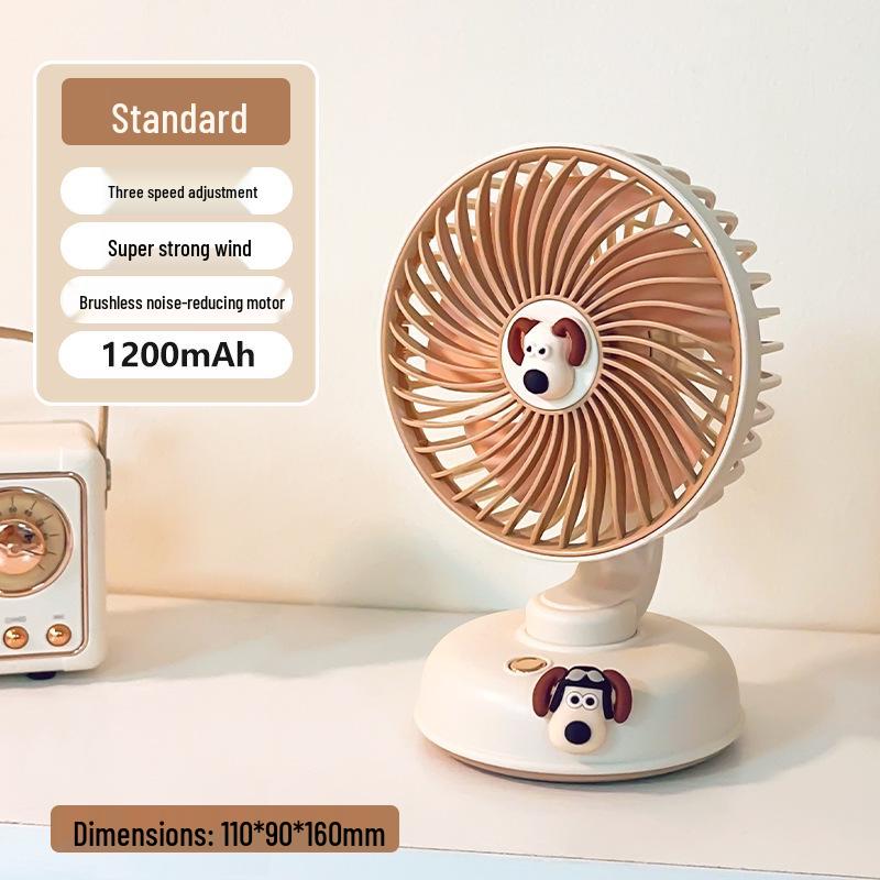 Ultra-Quiet USB Rechargeable Small Desk Fan for Student Dorms and Offices 0mAh