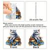 Acrylic Cat Pendant Xmas Tree Hanging Ornament with Lanyard Easy To Hang Adorable Kitty Hanging Pendant Handbag Charm