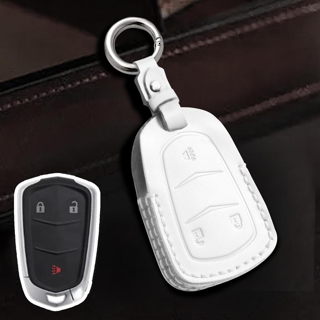 Cadillac Leather Key Cover for CT4/CT5/CT6/XT4/XT5/XT6 - Premium Protection.