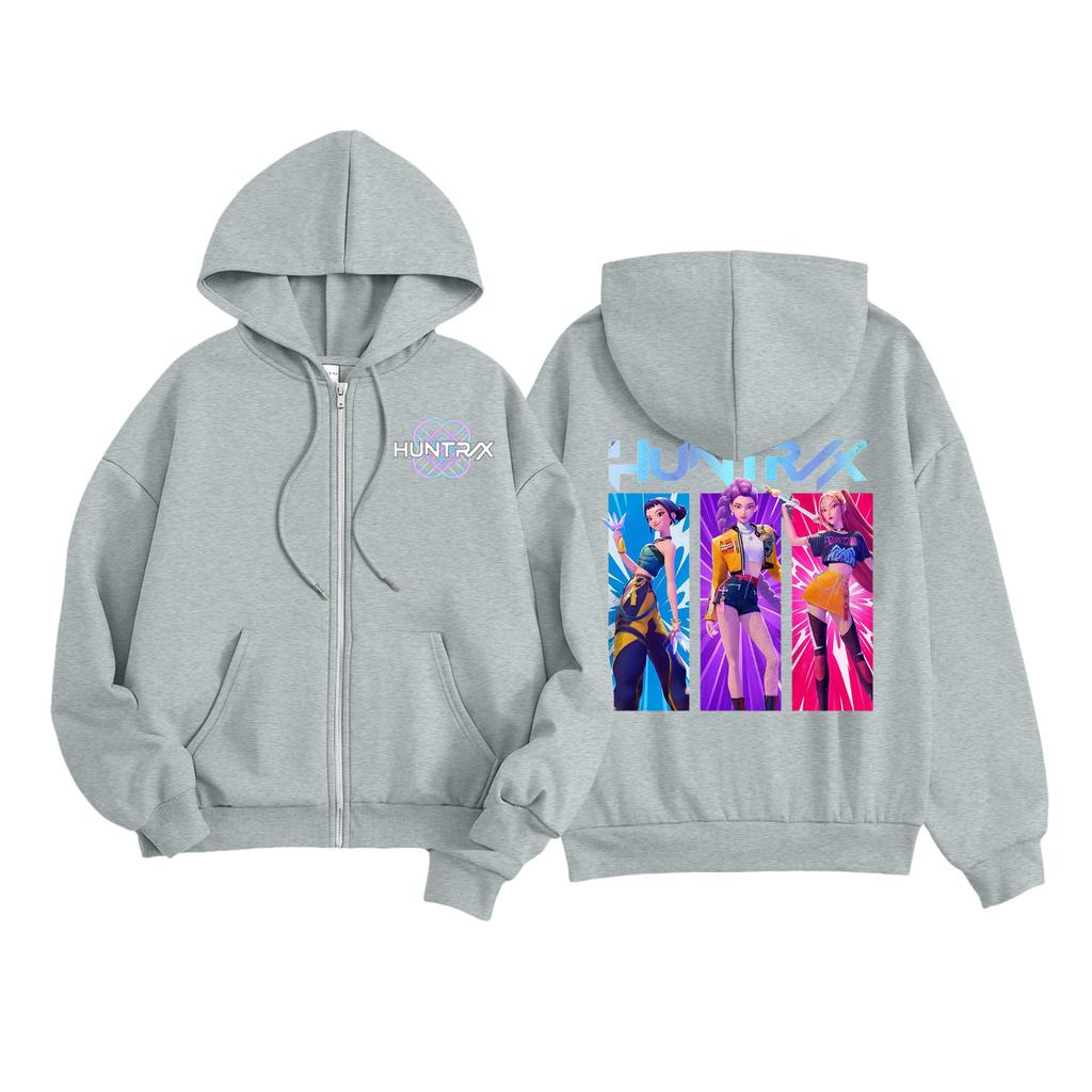 Kids Fashion Women's Lightweight Long Sleeve Zipper Hoodie Printed Hoodie With Pockets