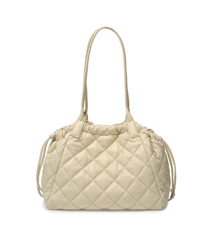 Mlb Basic Quilted Pu Tote Bag Bos (Cream)