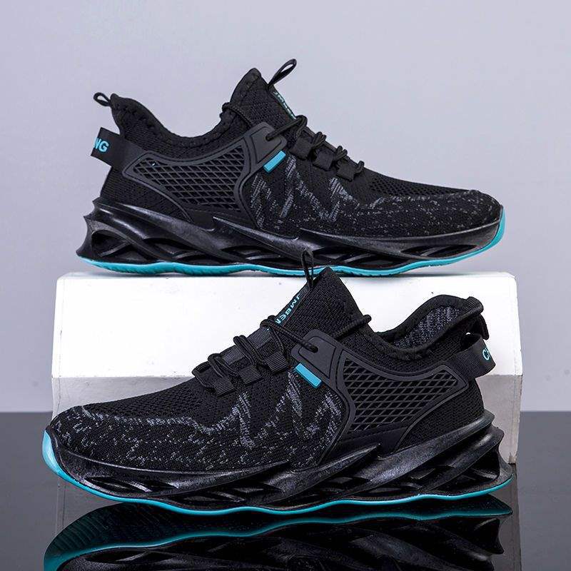 Spring and Autumn Breathable Flying Weaving Men's Shoes Summer Sports Casual Shoes ** Stream Men's Single Mesh Shoes