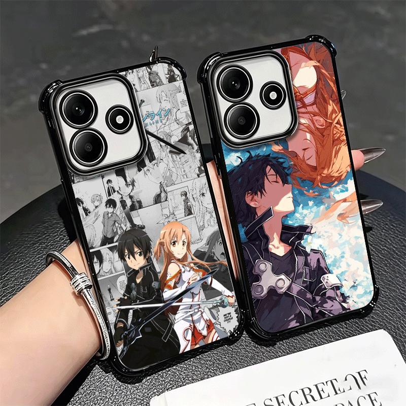 Sword Art Online Anime Weiche Handyhülle Für Xiaomi Redmi Note 14 15 Pro Plus 13 12 11S 11T 5G 10 9S 9 Galvanisiert Anti-Fall Fundas