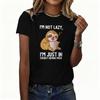 Funny Sloth Humor T-shirt I'm Not Lazy Sloth Fashion Casual Tops Sloth Lover Gift Cartoon Design Shirt Short Sleeve T Shirts