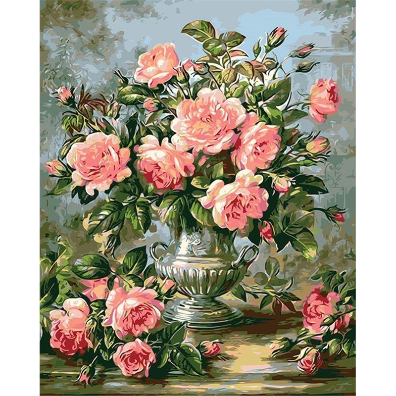 Diamond Painting Flowers Diamond Embroidery Kit For Adults Kids Diamond Mosaic Cross Stitch Decoration 40*50