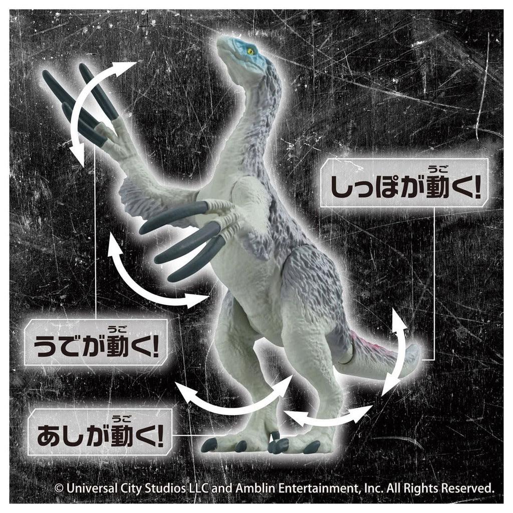 TAKARA TOMY Ania Jurassic World Therizinosaurus Ania Battle Animal Dinosaur Toy for Ages 3 and Up (with Card)