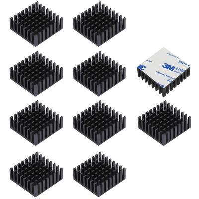 Pack of 10 Heat Sinks, 25(L) X 25(W) X 10(H) Mm, with Thermal Conductive Adhesive Sheets. Prevents Overheating, Acts As a Cooling Radiator Fin for