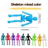 10/12Pcs Smile Expression Skeleton TPR Soft Rubber Anti-stress Toys Foldable And Stretchable Halloween Prank and Mischief