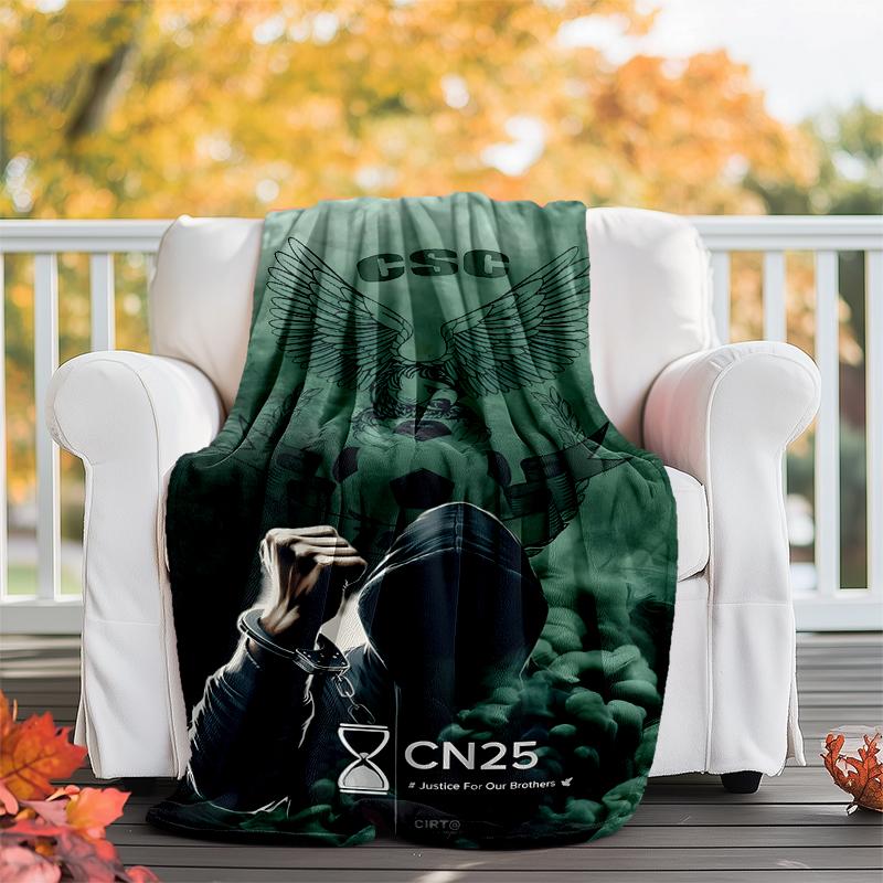 CSC Flannel Blanket Soft All-Season Throw, Design for Camping, Car Travel, Hiking Sofa, Bed, Office Perfect Gift for Parties