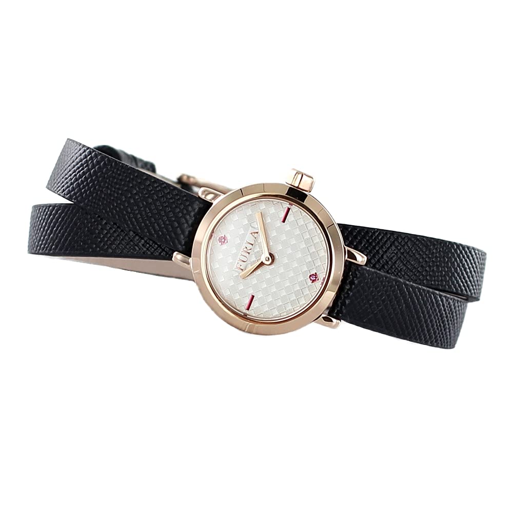 

VITTORIA 20 мм Корпус Rose Gold Черный кожаный Двойной обхват R4251107501коробка Часы [Furla] Женские [Предмет]