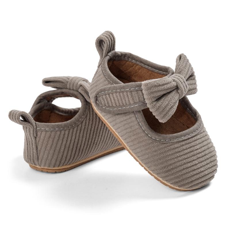 Spring Autumn Baby Girls Cotton Shoes Toddlers Prewalkers Cute Bow Shoes Infant Soft Bottom First Walkers 0-1Y