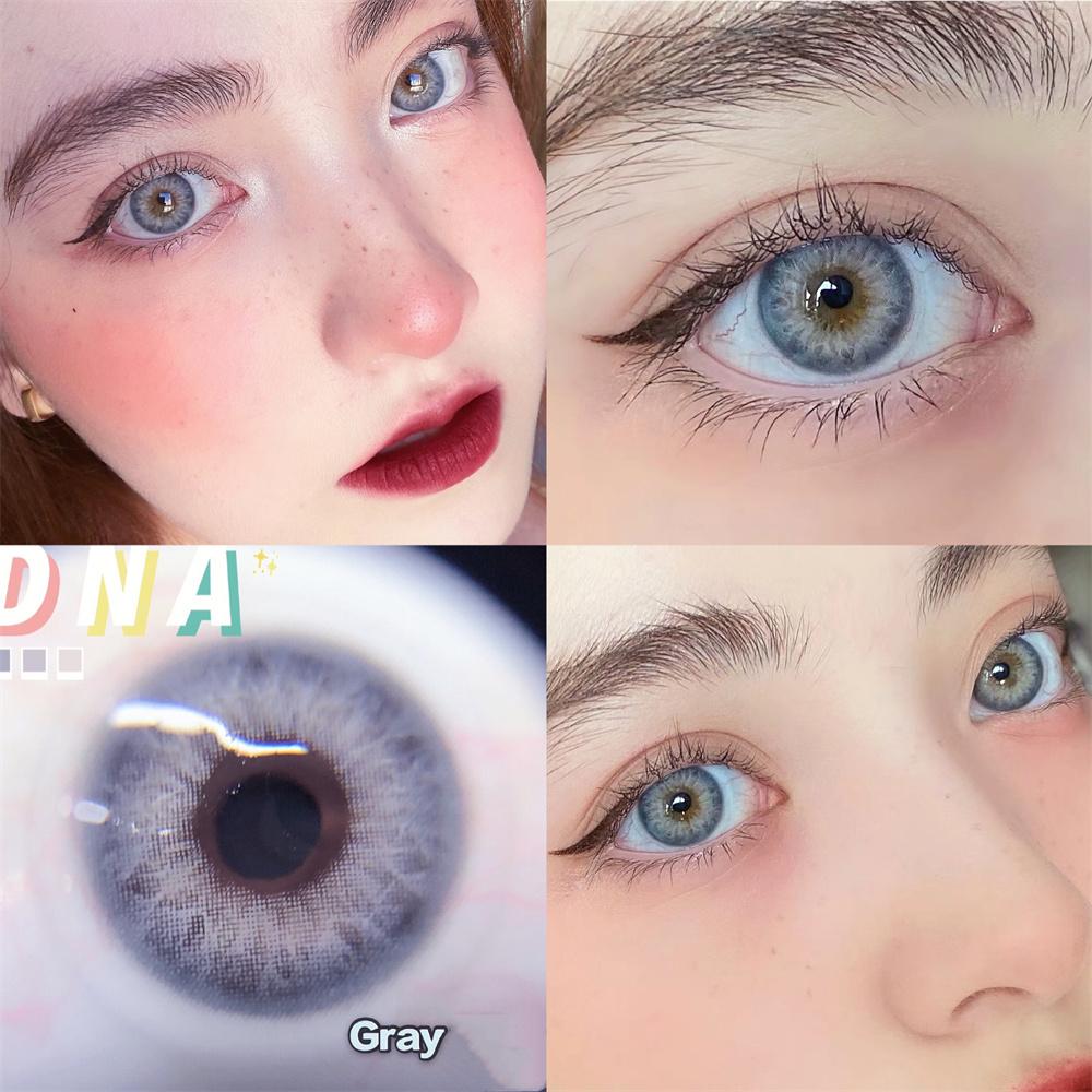 

2DNA фиолетовые мягкие контактные линзы для глаз, высококачественные натуральные цветные маленькие красивые зрачки, близорукость по рецепту