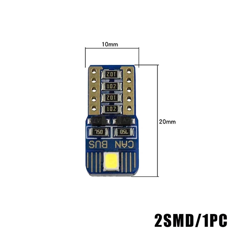 1pc Car 12V 6000K 3030 SMD Dome Read Light Car T10 W5W 194 168 License Plate Lamp Car LED Brake Reverse Parking Lamp Accessories 2SMD
