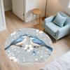 Blue Bird,Round Area Rug,Carpet Rug for Living Room Bedroom Sofa Playroom Decor,Non-slip Floor Mat