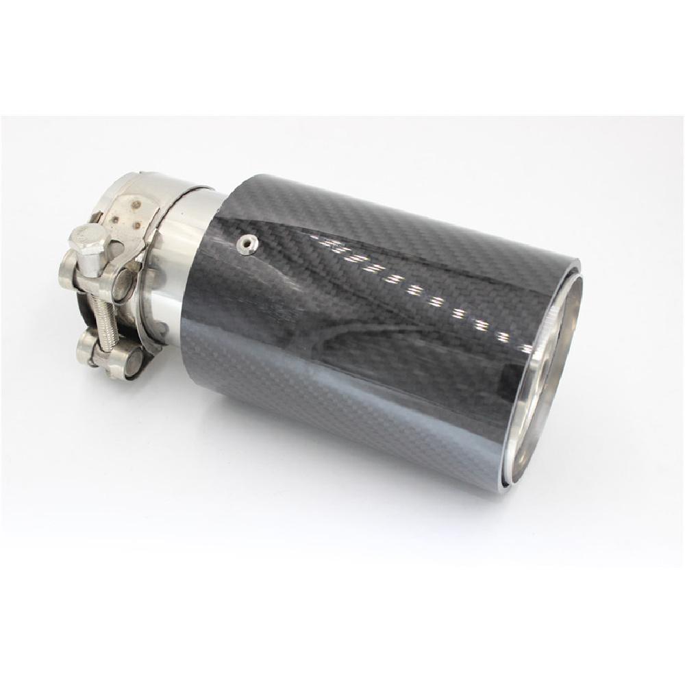 

1X Carbon Fiber Exhaust Tip Muffler Pipe 2.5 Inlet Universal For Bmw Vehicle