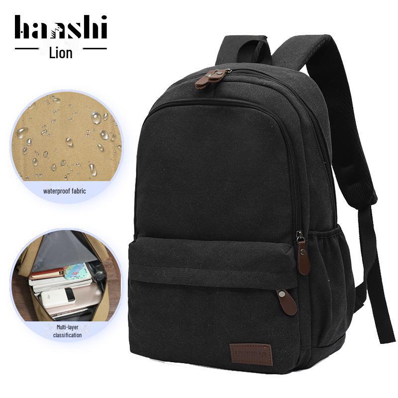 Aukščiausios klasės vandeniui atsparus drobės kuprinė vyrams ir moterims - Idealiai tinka kelionėms, kasdieniam nešiojimui ir nešiojamojo kompiuterio apsaugai