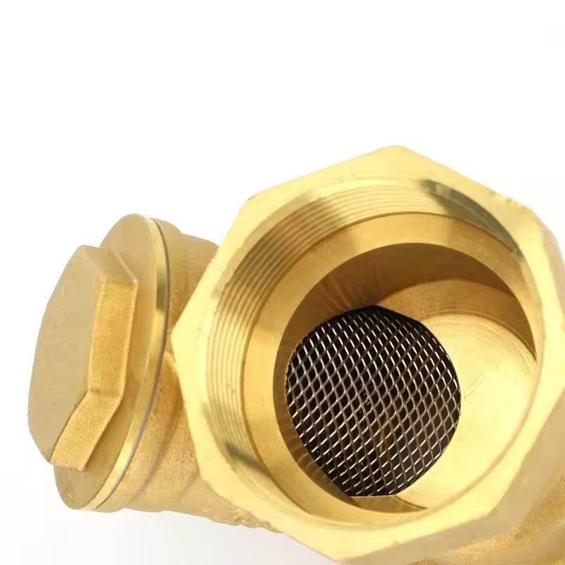 Brass Y-Type Strainer Check Valve BSP Female Thread for Hot Cold Water Heating Pipeline