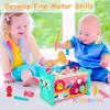 Kids Montessori 8 In 1 Fishing Game Educational Sensory Hammering Toy Activities Cube Whack A Mole Toy Toddler Birthday Gift