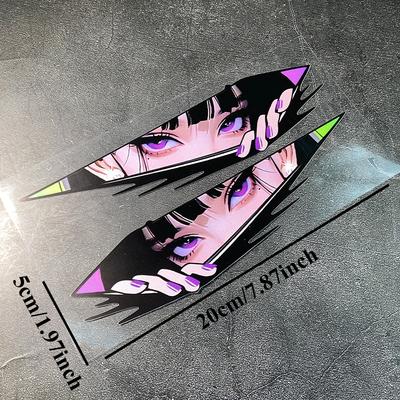 1 para JDM Anime Girl Wodoodporna naklejka na motocykl na kask motocyklowy, zbiornik paliwa, owiewkę, skuter, uniwersalne naklejki winylowe